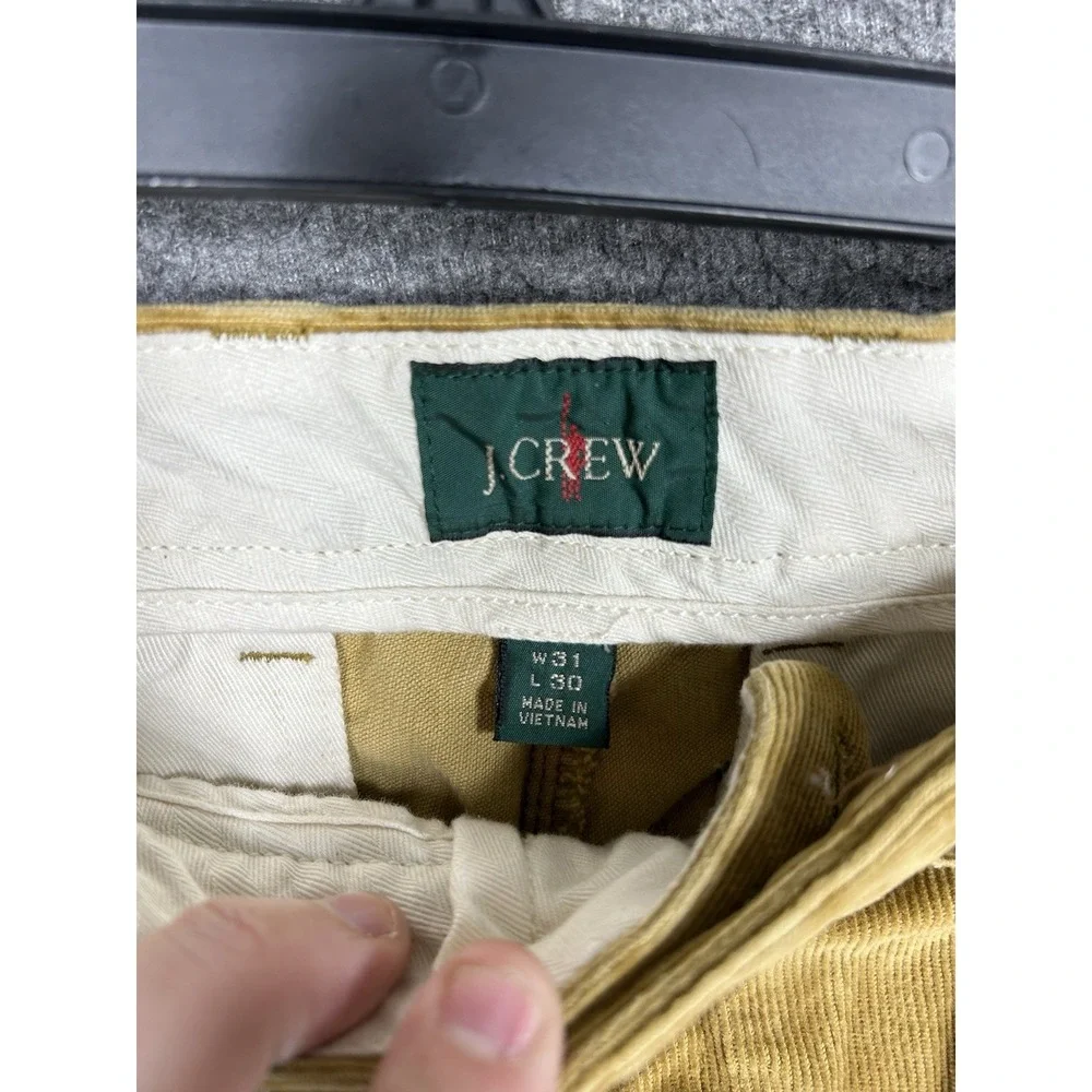J Crew Oarsman Pants Mens 31x30 Brown Corduroy Broken In Straight Pinwale